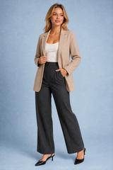 Fitted Blazer with Notched Lapels