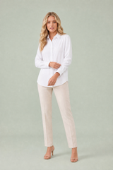 Flowy Collared Button-Down Shirt