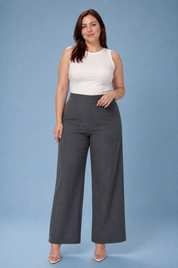 Pantalon large fluide taille haute | Porté sur une autre silhouette | Lounelle Paris