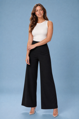 High-Waisted Wide-Leg Trousers
