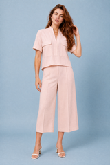 Relaxed V-Neck Two-Piece Set
