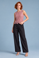 Lace Wide-Strap Top