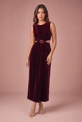 Sleeveless Velvet Dress