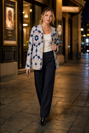 Veste matelassée imprimée réversible | Deuxième photo lifestyle | Lounelle Paris