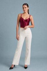 Satin Lace-Up Back Corset