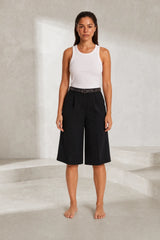 Loose Bermuda Shorts with Belt