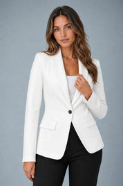 Blazer col tailleur coupe cintrée | Vue rapprochée | Lounelle Paris