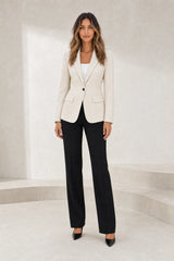 Fitted Blazer with Tailored Collar