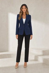 Fitted Blazer with Tailored Collar