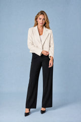 Cropped Oversized Double-Breasted Blazer