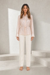 Metallic Belted Shirt