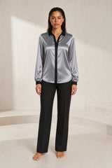 Satin Contrast Blouse