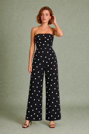 Combinaison bandeau à pois | Variante Noir | Lounelle Paris