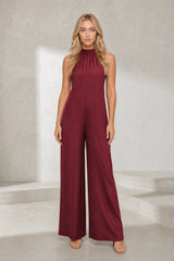 Backless High-Neck Jumpsuit