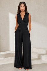 Flowing V-neck jumpsuit