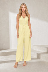 Flowing V-Neck Wide-Leg Jumpsuit