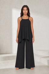 Black Braided Strap Jumpsuit