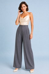 High-Waisted Wide-Leg Flowy Pants
