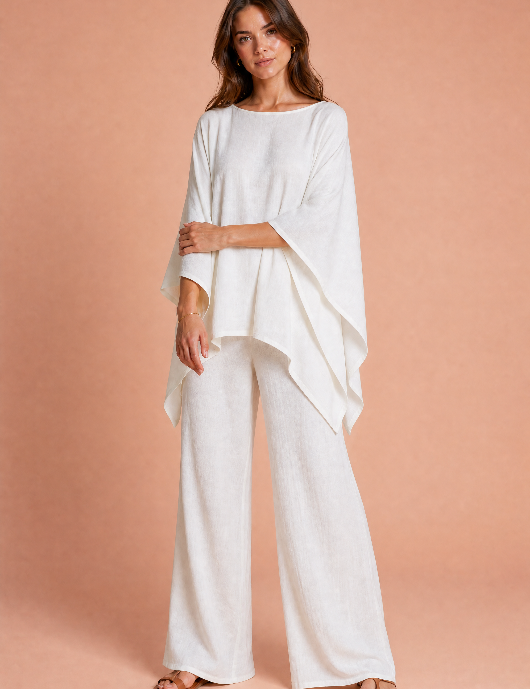Ensemble ample encolure bateau | Variante Blanc | Lounelle Paris