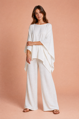 Loose-Fit Boat-Neck Top and Pants Set