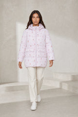 Printed Hooded Puffer Jacket
