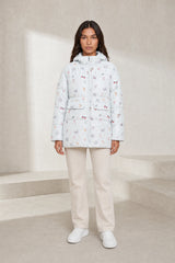 Printed Hooded Puffer Jacket