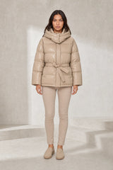 Mid-Length Hooded Down Coat