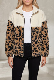 Veste ample léopard col rabattu | Lounelle Paris