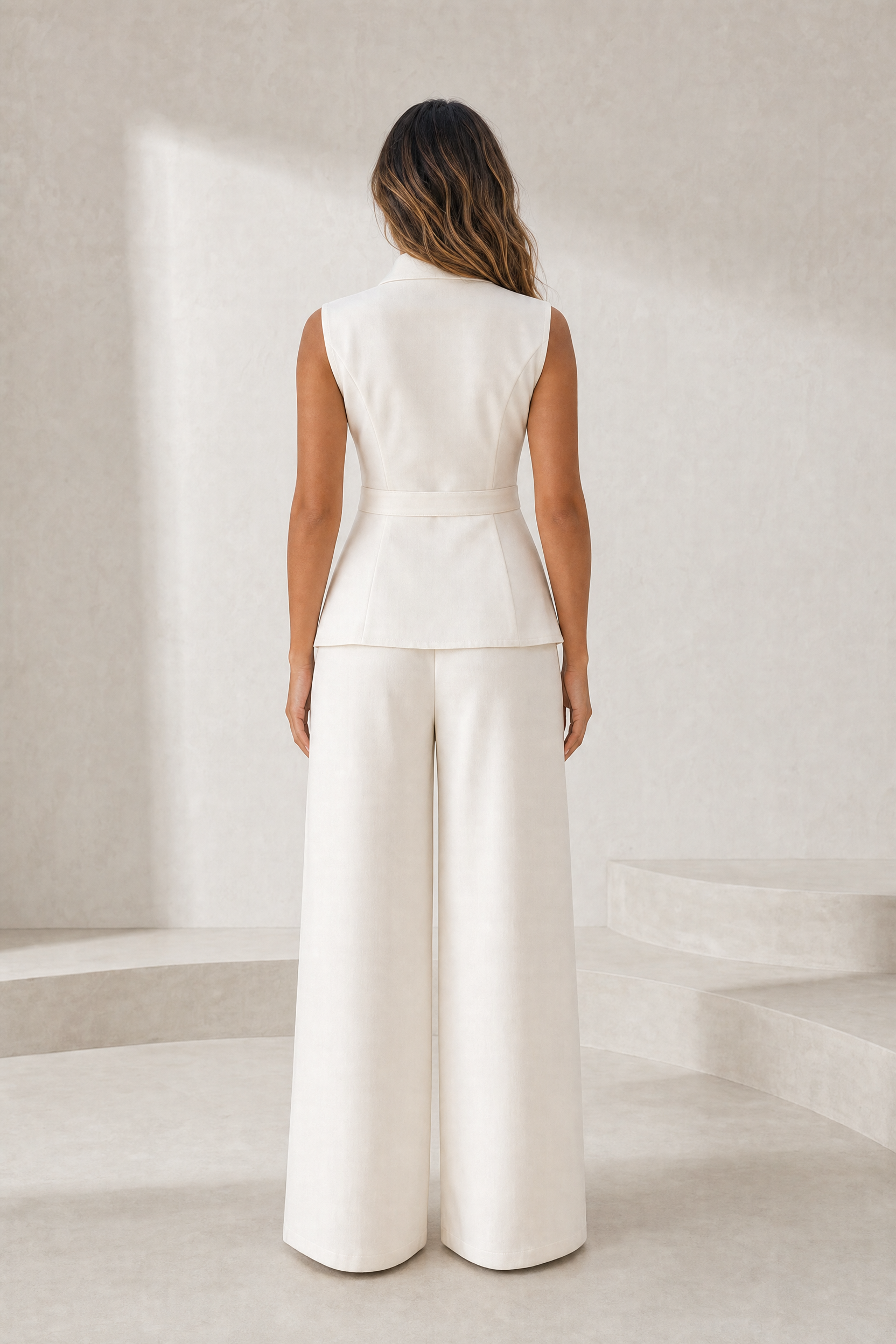 Ensemble gilet croisé pantalon large | Lounelle Paris