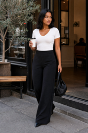 Pantalon fluide taille haute | Deuxième photo lifestyle | Lounelle Paris
