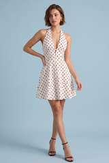 Polka dot halter dress