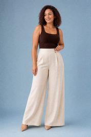 Pantalon palazzo fluide | Porté sur une autre silhouette | Lounelle Paris