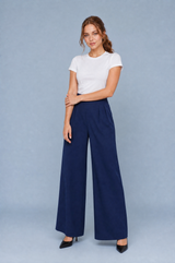 High-Waisted Pleated Wide-Leg Pants