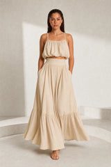 Long Skirt Set with Thin Straps