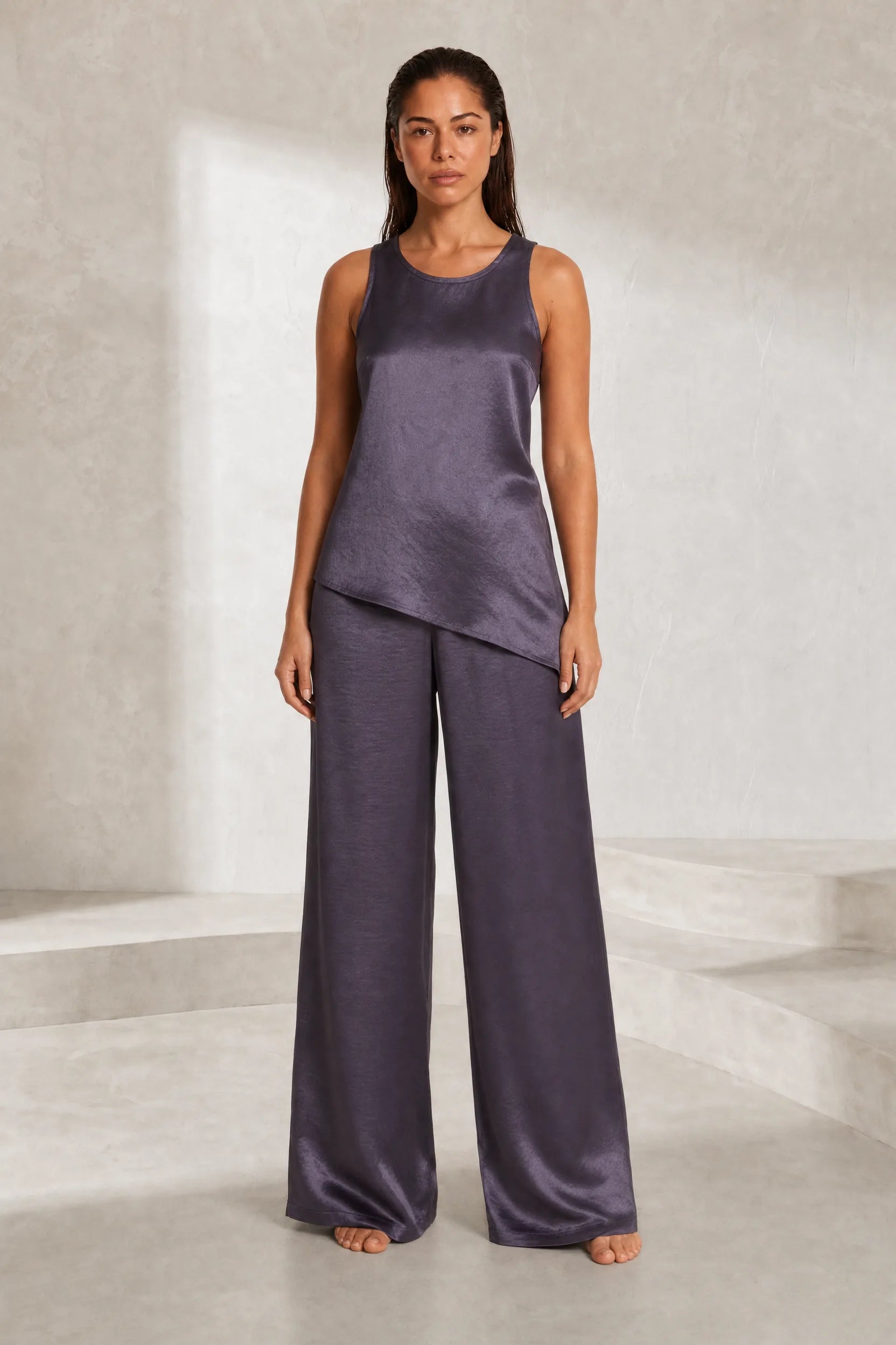 Ensemble pantalon asymétrique sans manches | Lounelle Paris