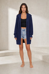 Oversized shawl-collar vest