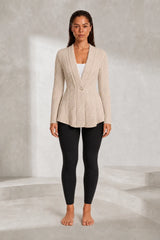 Textured Fitted Blazer Vest
