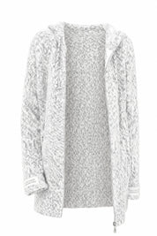 Gilet en maille à capuche zippé | Lounelle Paris