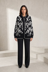 Jacquard High-Collar Vest
