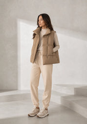 Gilet matelassé court col montant | Lounelle Paris