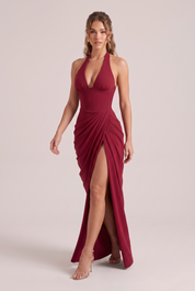 Robe longue col licou dos nu | Vue de face | Lounelle Paris