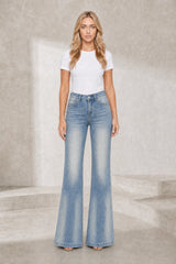 Faded Blue Flared Jeans