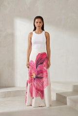 Rose Floral Maxi Skirt