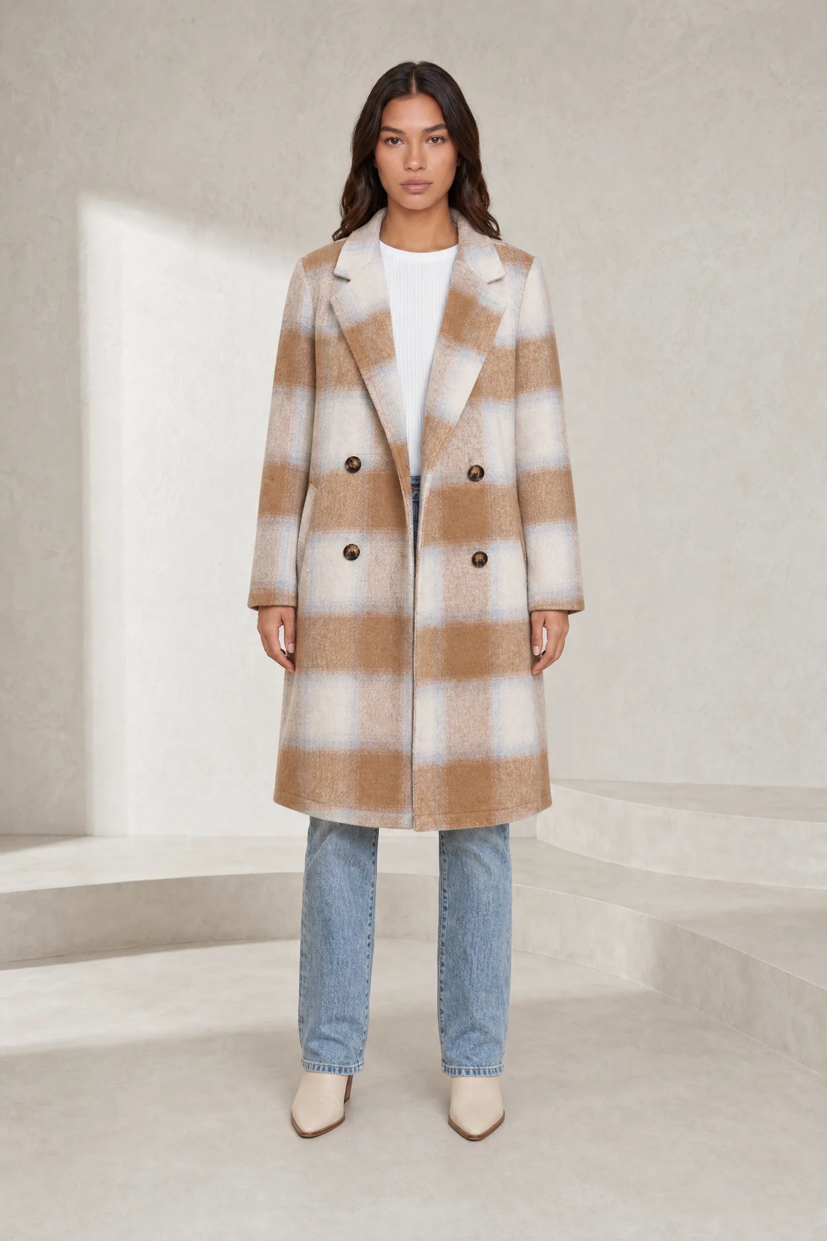 Manteau long à carreaux | Lounelle Paris