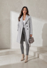 Long Belted Tailored Coat