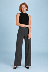 High-Waisted Wide-Leg Tailored Pants