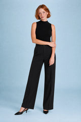 High-Waisted Wide-Leg Tailored Pants
