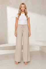 Straight wide-leg pants