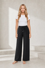 Straight wide-leg pants