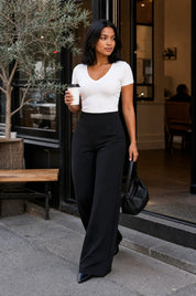 Pantalon fluide taille haute | Deuxième photo lifestyle | Lounelle Paris